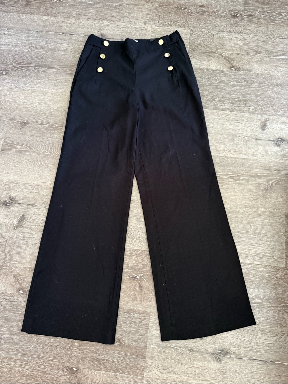 H&M Black Pants with Gold Buttons |NWT